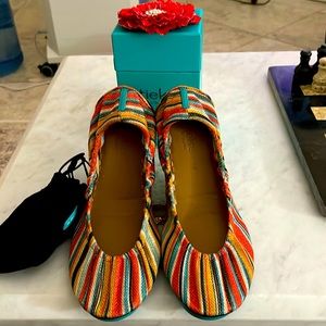 Tieks Sunset Stripe Size 10. Excellent Condition!